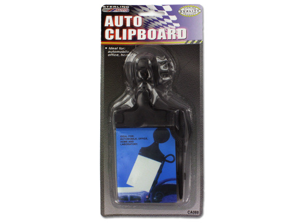 Automobile clipboard mount with paper