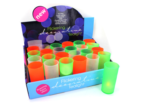 Flameless flickering LED votive candle