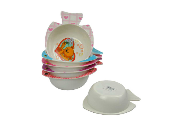 Melamine assorted bright kid's bowls