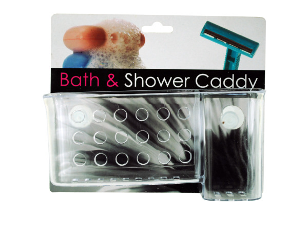 Shower and toothbrush caddy combo with suction cups